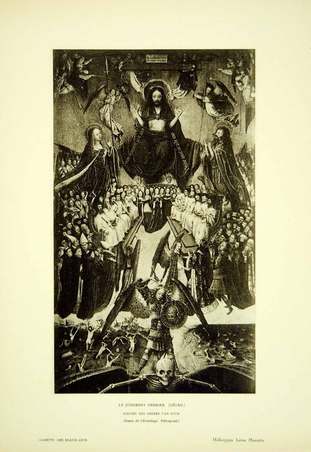 1920 Heliotype Jugement Dernier Last Judgement Jan Van Eyck Religion J ...