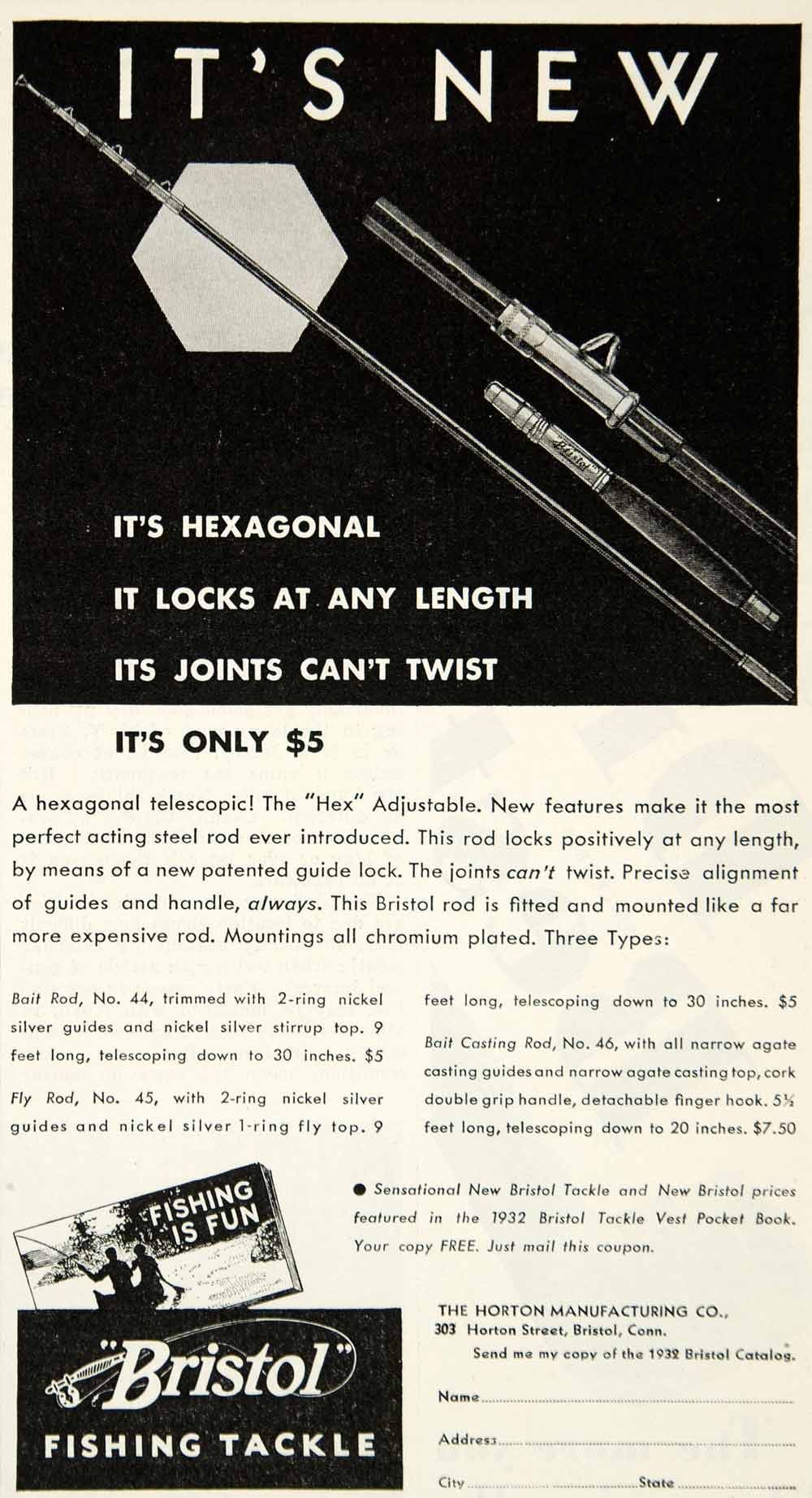 1934 Ad South Bend Fishing Rod Casting Line Lure Bait Tackle 6272 High –  Period Paper Historic Art LLC