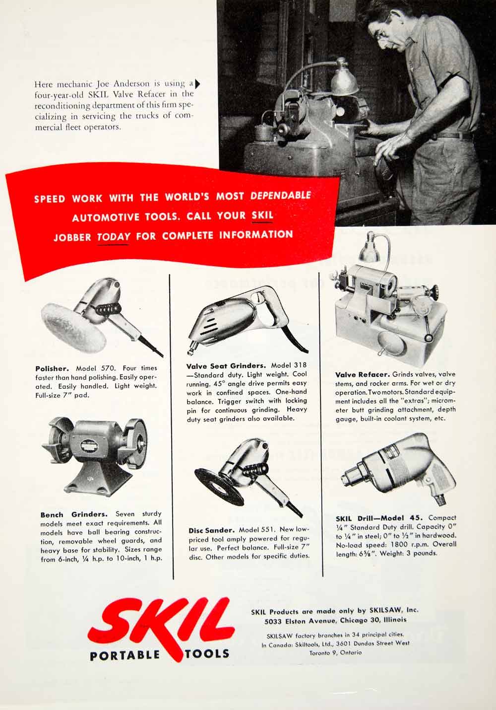 1952 Ad Vibro-Centric Black Decker Driver Automotive Tool Towson Vice –  Period Paper Historic Art LLC