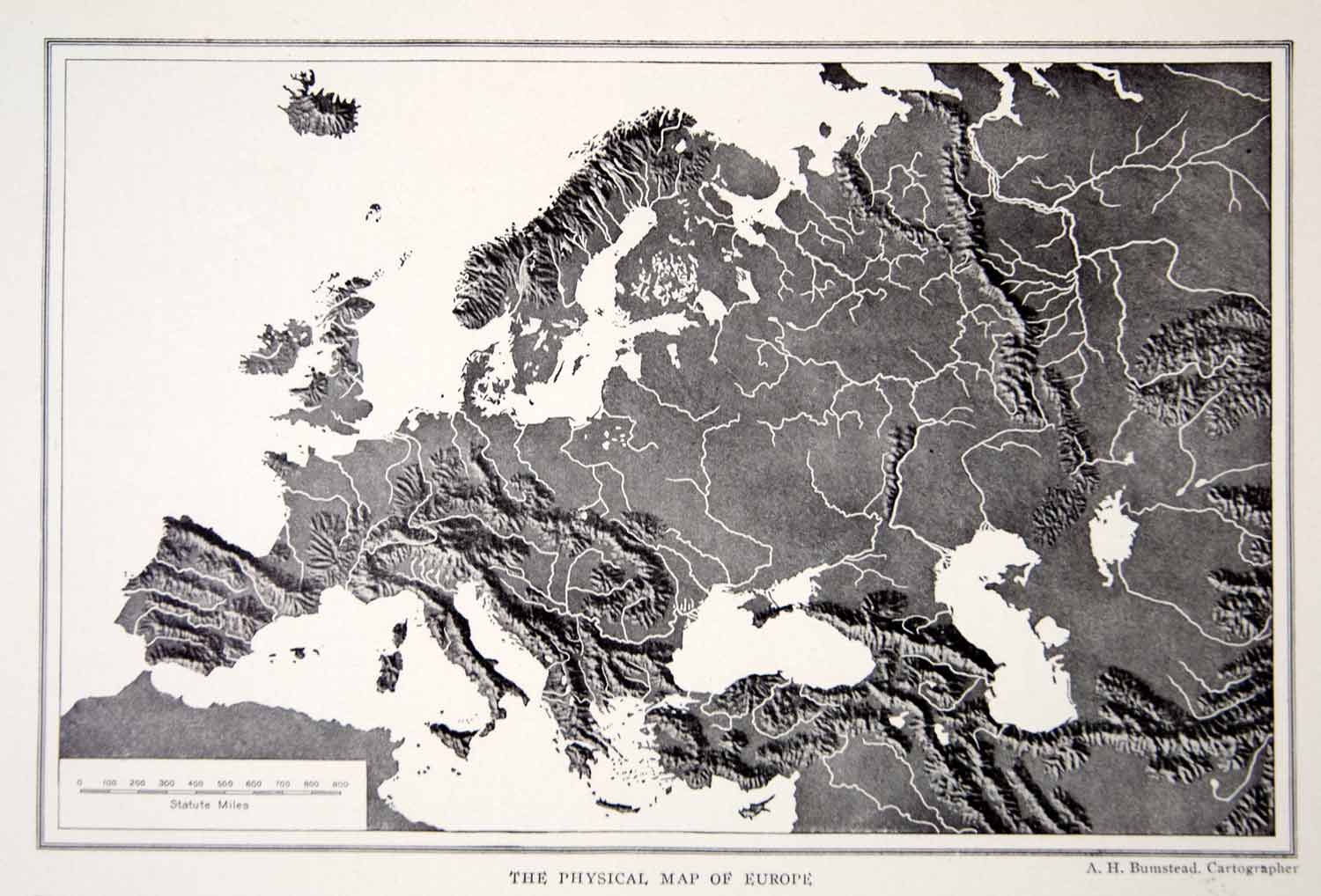 physical map of europe rivers and mountains