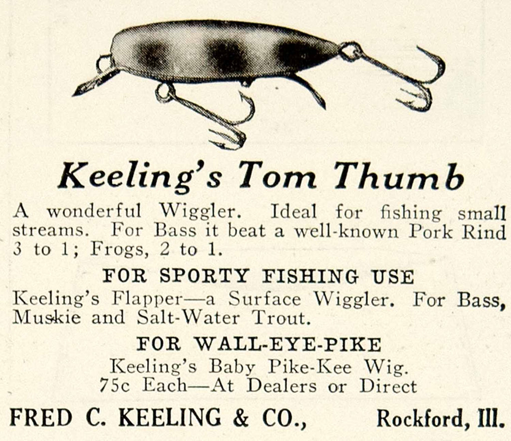 1940 Ad Fred Arbogast Hawaiian Wigglers Fishing Lure Bait Tackle