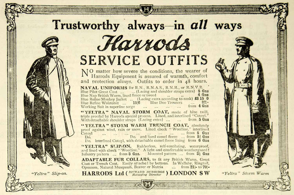 1918 Ad Vintage Fashion Men Underwear Wool Silk Union Suit Harrods Lon –  Period Paper Historic Art LLC