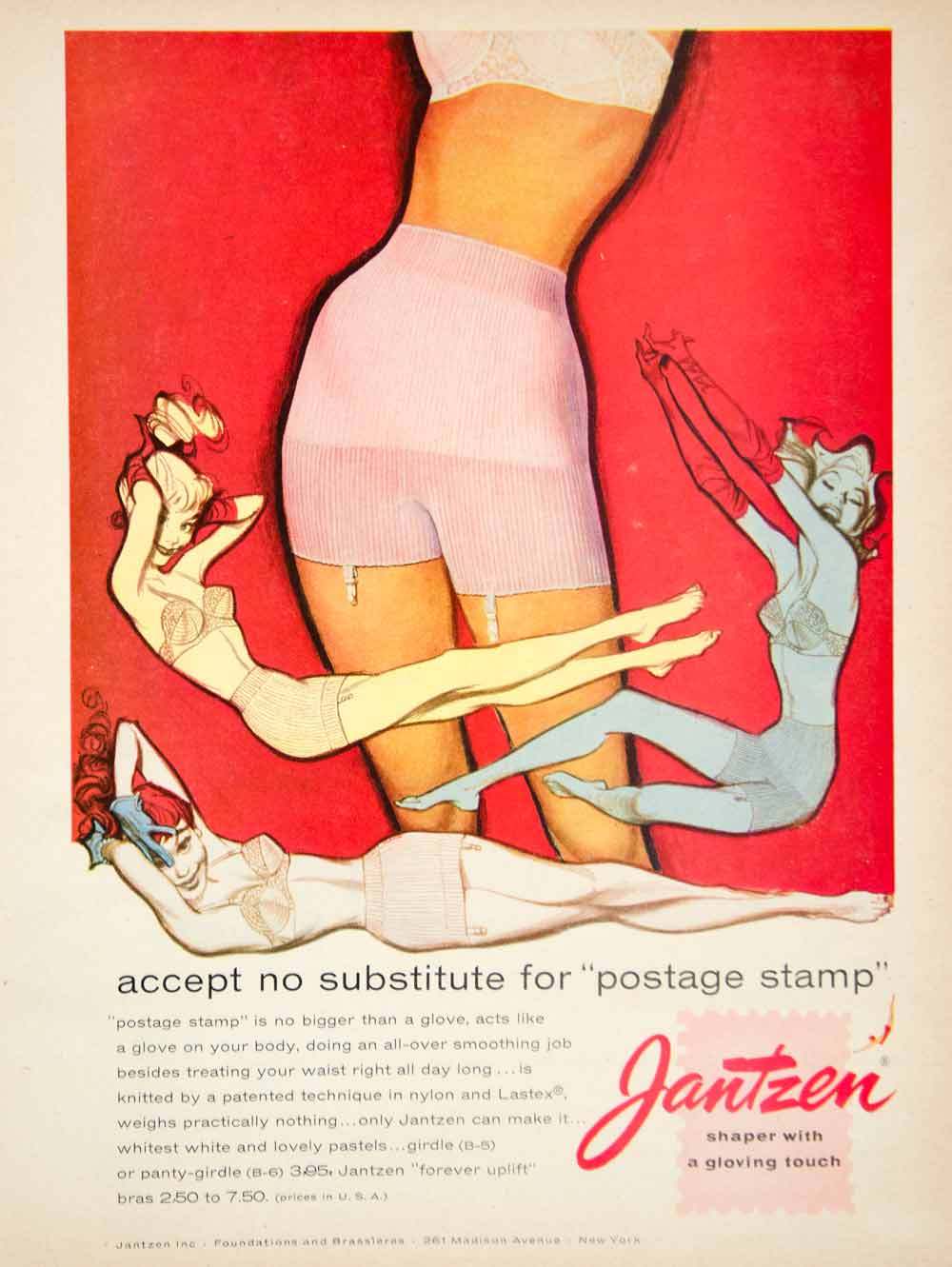 1956 Ad Vintage Playtex Girdle Fabricon Latex Foundation Garment