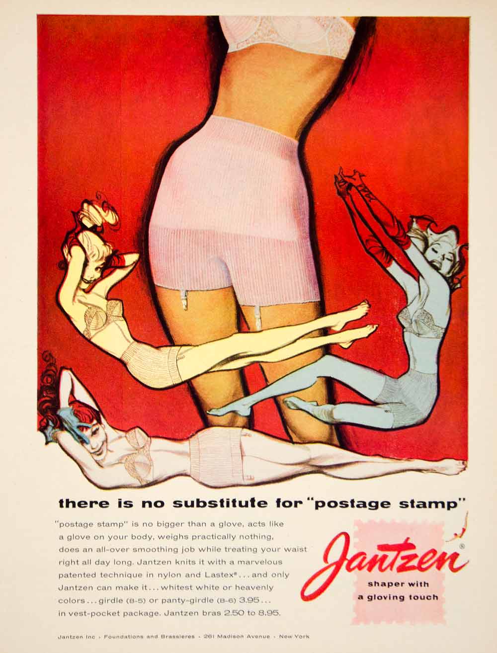 1951 Warner's Girdle Advertisement Sexy Pin Up Underwear Vintage 3-Way  Sized AD