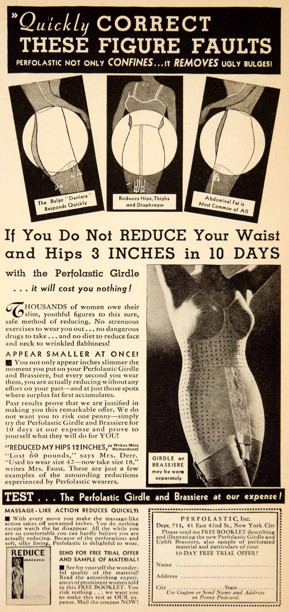 1940 Ad Direct Products Girdle Foundation Undergarment Thynmold