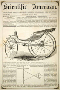 1856 Article Three Wheeled Phaeton Buggy Carriage C. W. Saladee Invention YSA2