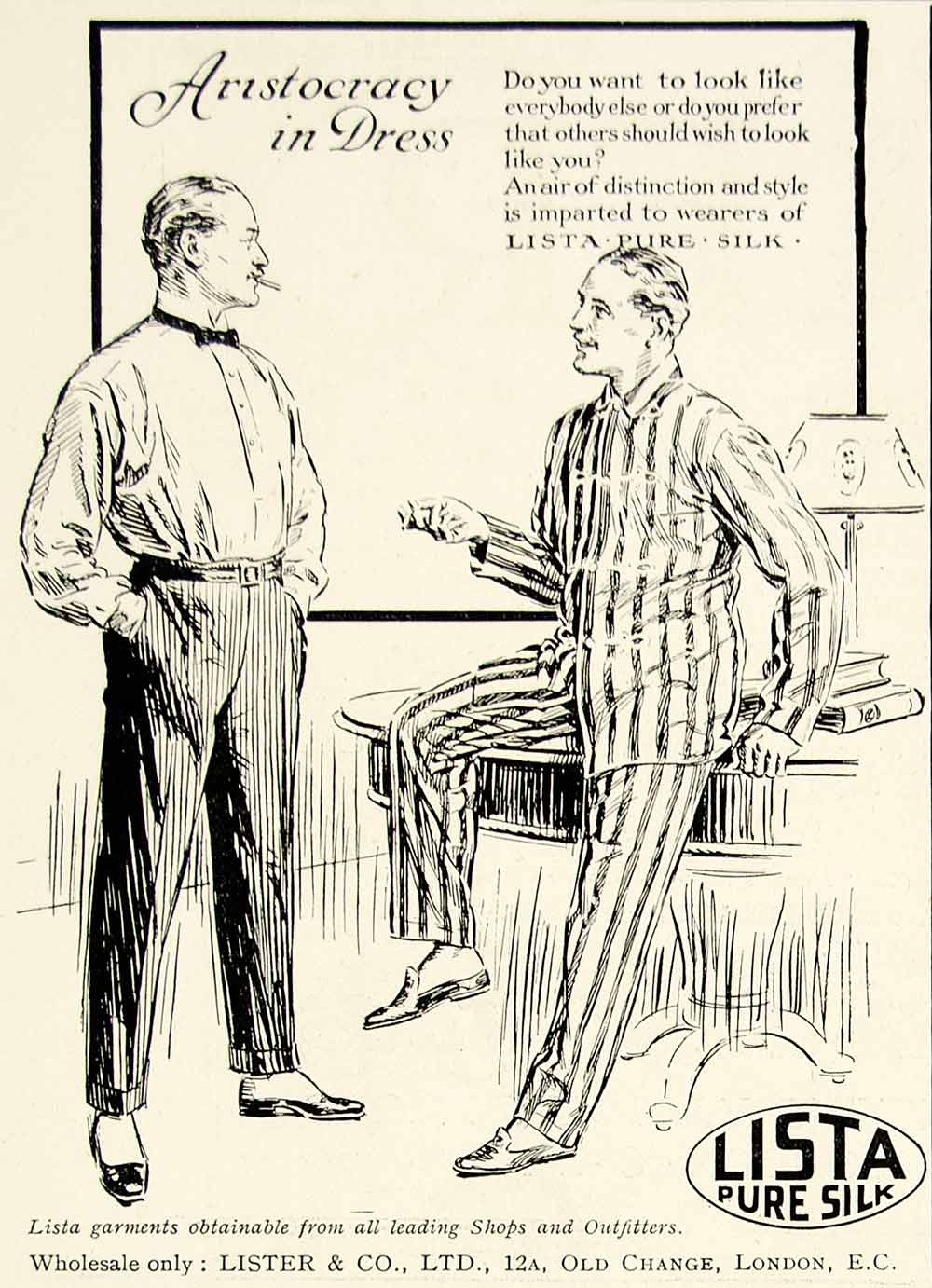 1918 Ad Vintage Fashion Men Underwear Wool Silk Union Suit Harrods Lon –  Period Paper Historic Art LLC