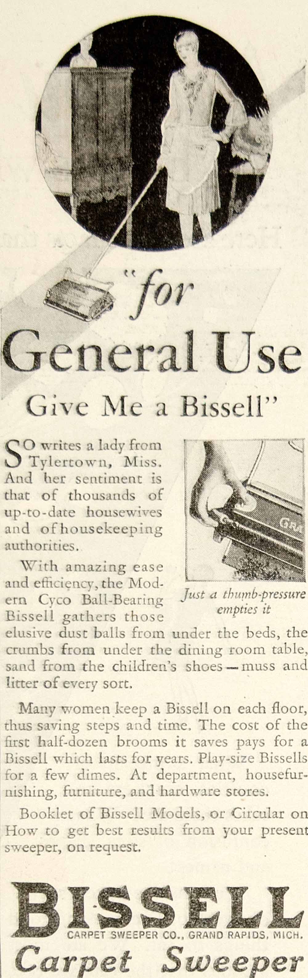 1946 Ad Vintage Bissell Carpet Sweeper Rug Cleaning Appliance