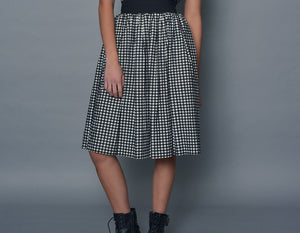 gingham a line dress