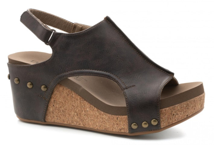 Amazon.com | SCHUTZ Women's April Wedges, Dark Chocolate, Brown, 5 Medium  US | Heeled Sandals