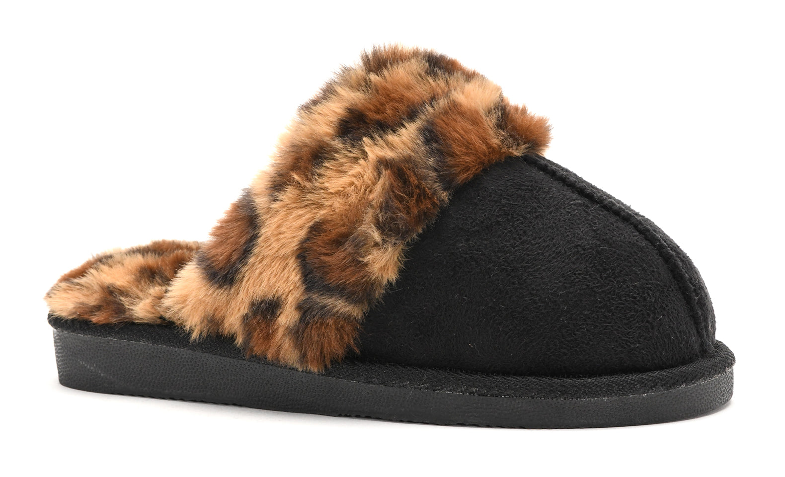 Snooze Slippers - Black Leopard - Corkys