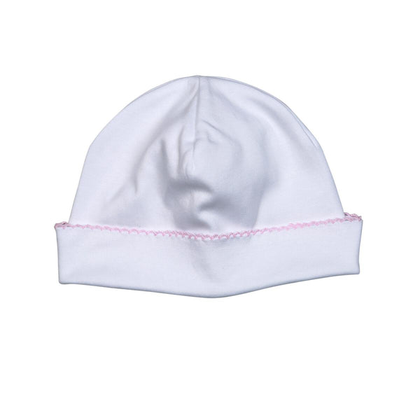 Tess Mink Hood Hat with Fox Trim & Pom Poms in White