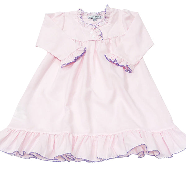 Sweet Dreams  Red Stripe Night Gown - Threadfare Children's Boutique