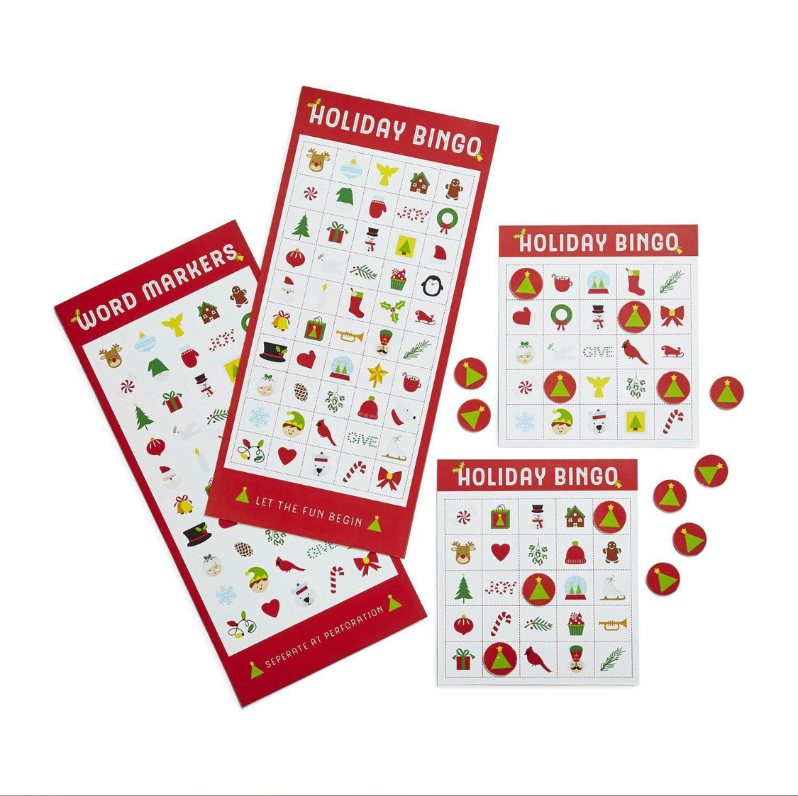 Holiday Bingo Game in a Gift Box