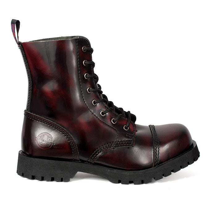 Burgundy Leather 8-Eye Boots by Nevermind – Nevermind Shoes