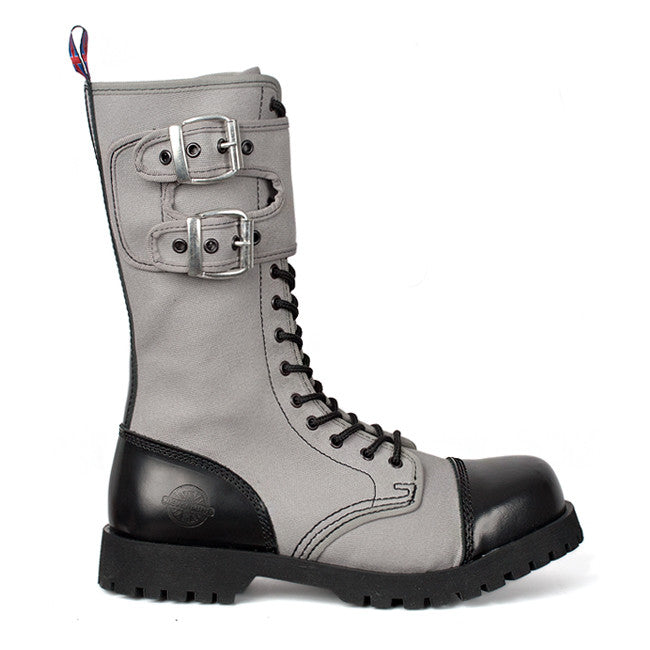 grey steel toe boots