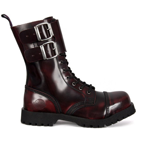 red combat boots mens