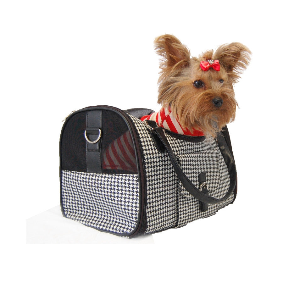 Houndstooth Dog Carrier Purse Bag – Pandaloon