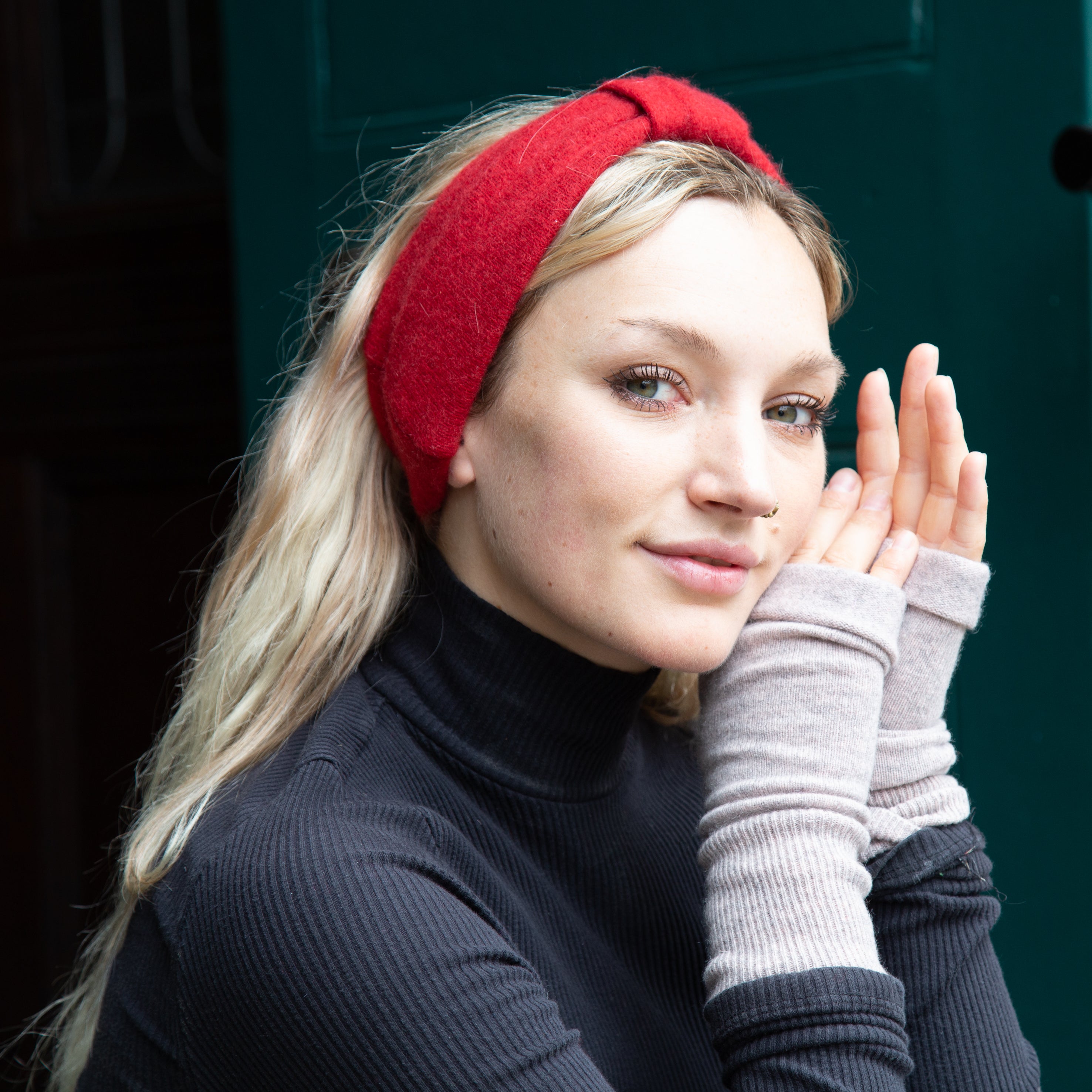 Red Cashmere Headband | Turtle Doves