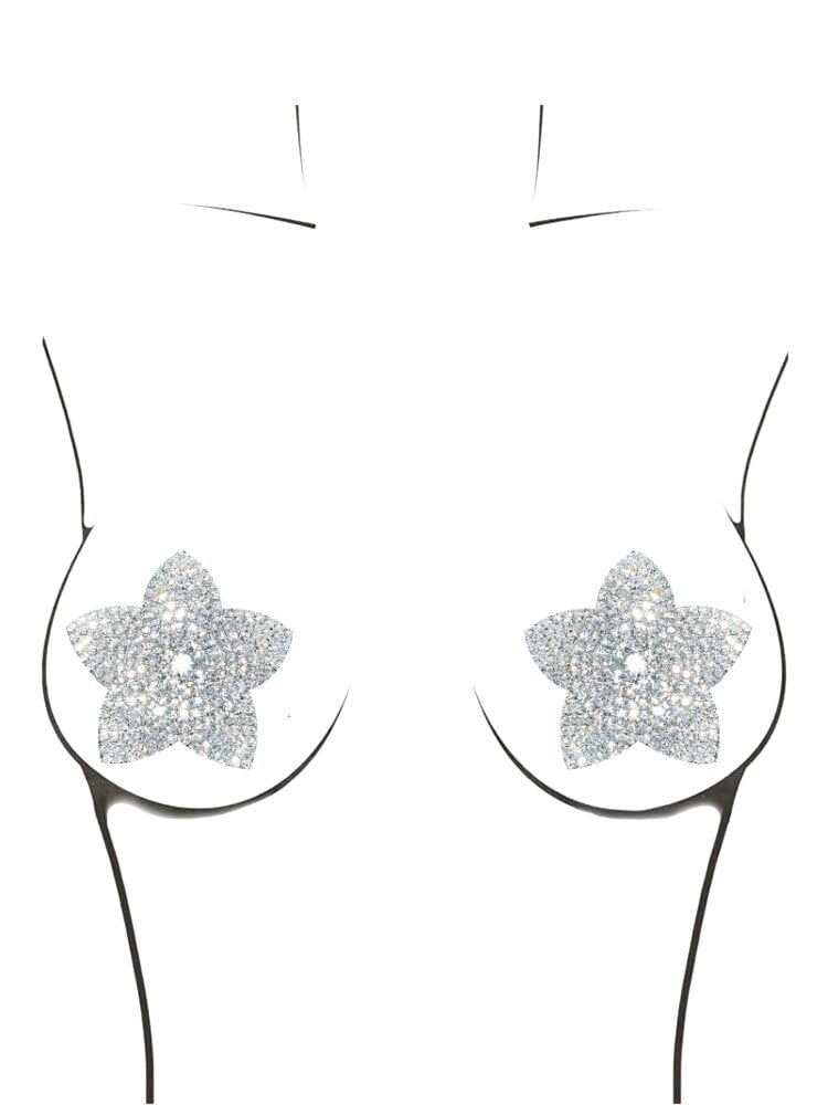 Da NeeNa BRA4 Nipple Pasties Crystal Butterfly Flower Bra
