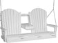 5ft Amish Luxcraft Adirondack Poly Porch Swing (Recycled Plastic) - with flipdown Cup Holders