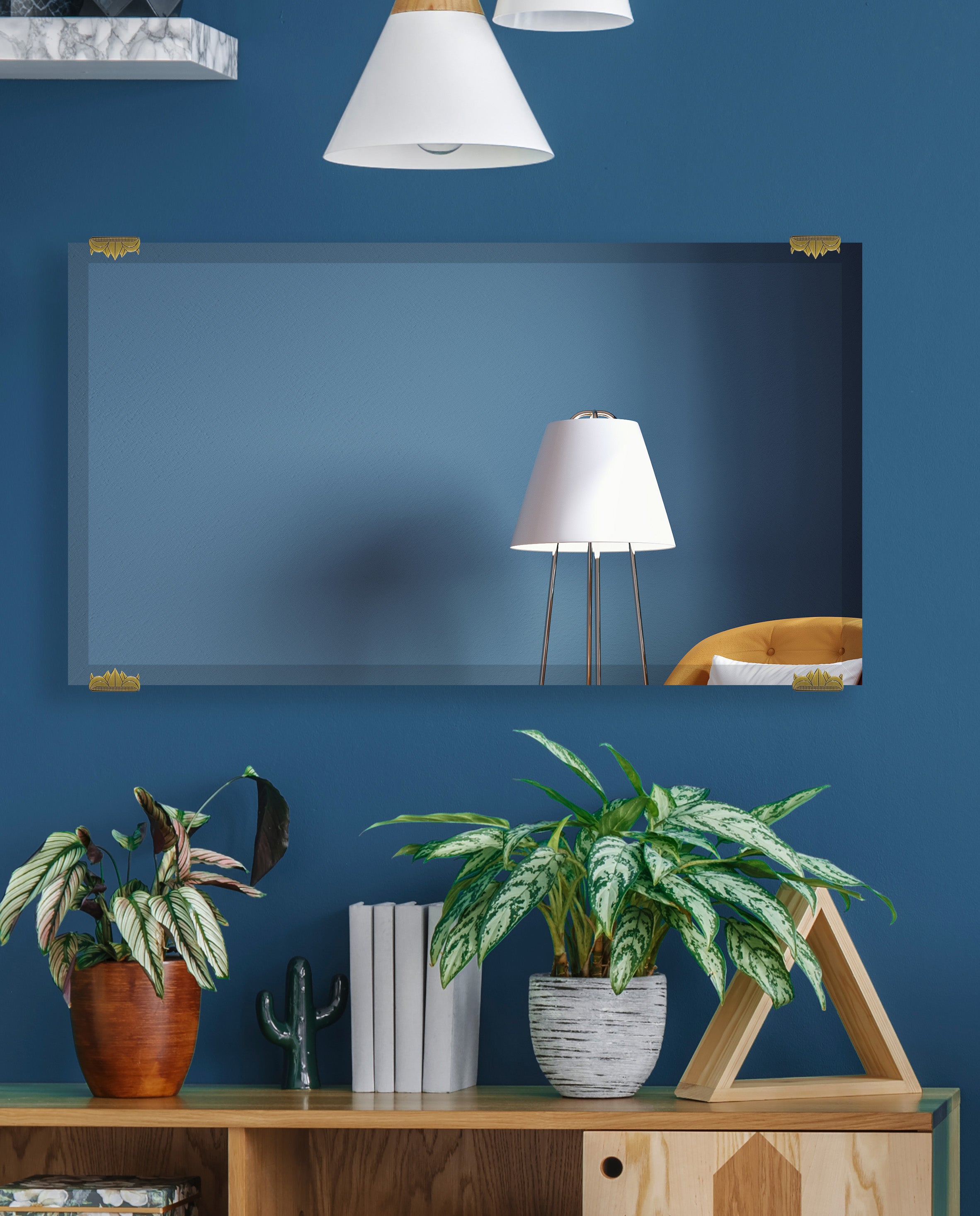 American Made Beveled Frameless Rectangular Wall Mirror (B-1/4-FRMLS-ANTQ GLD-36") *Suggested Retail*