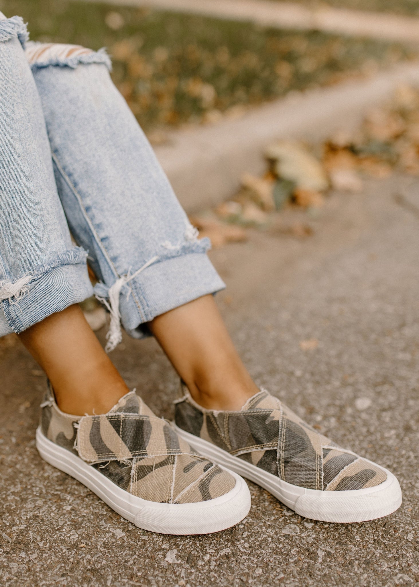 slip on camo sneakers