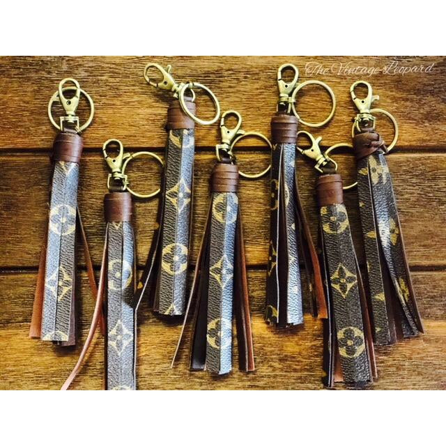Upcycled Louis Vuitton Leather Tassel Key Fob Keychain – The Vintage Leopard