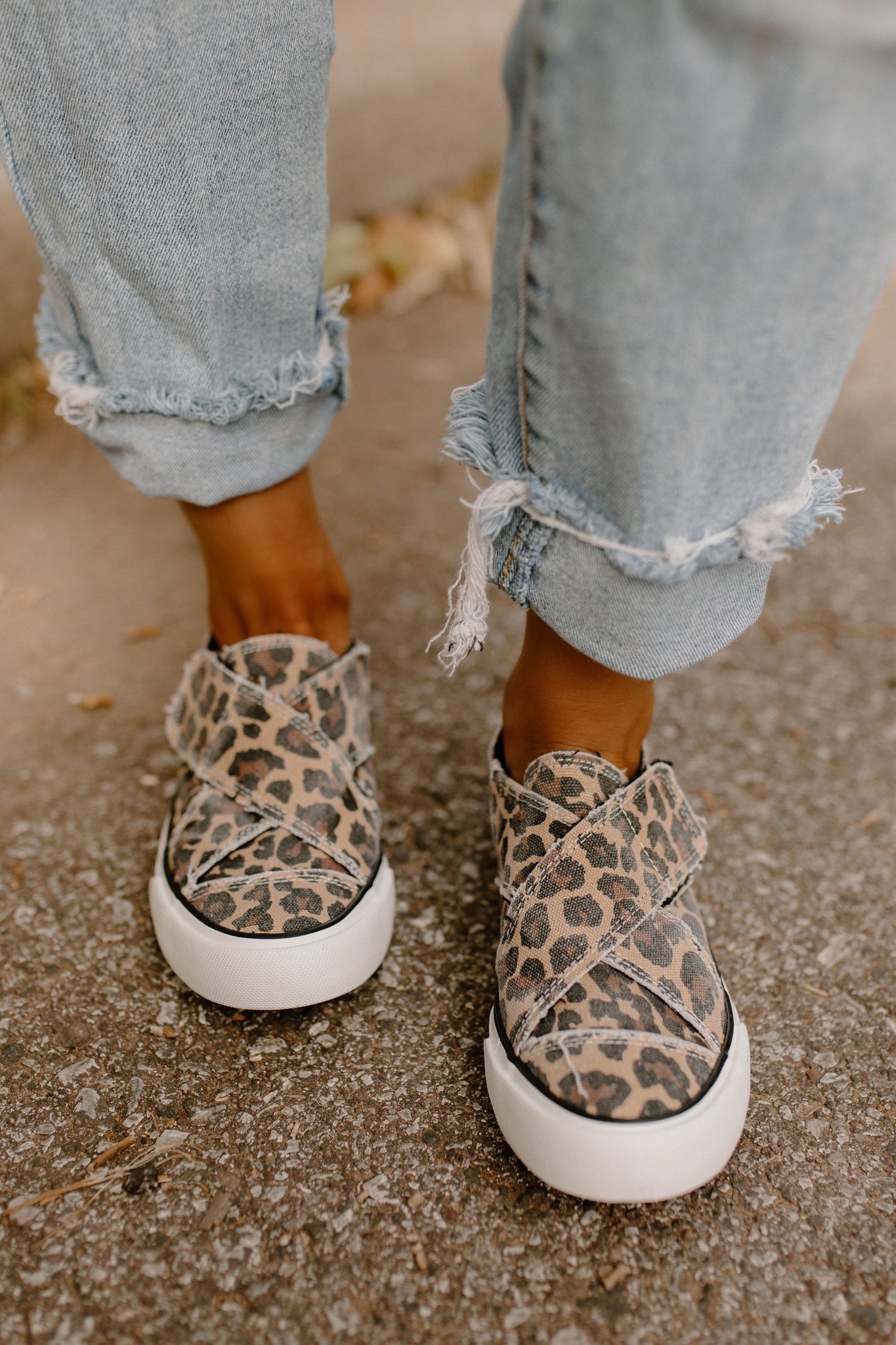leopard slip on sneaker