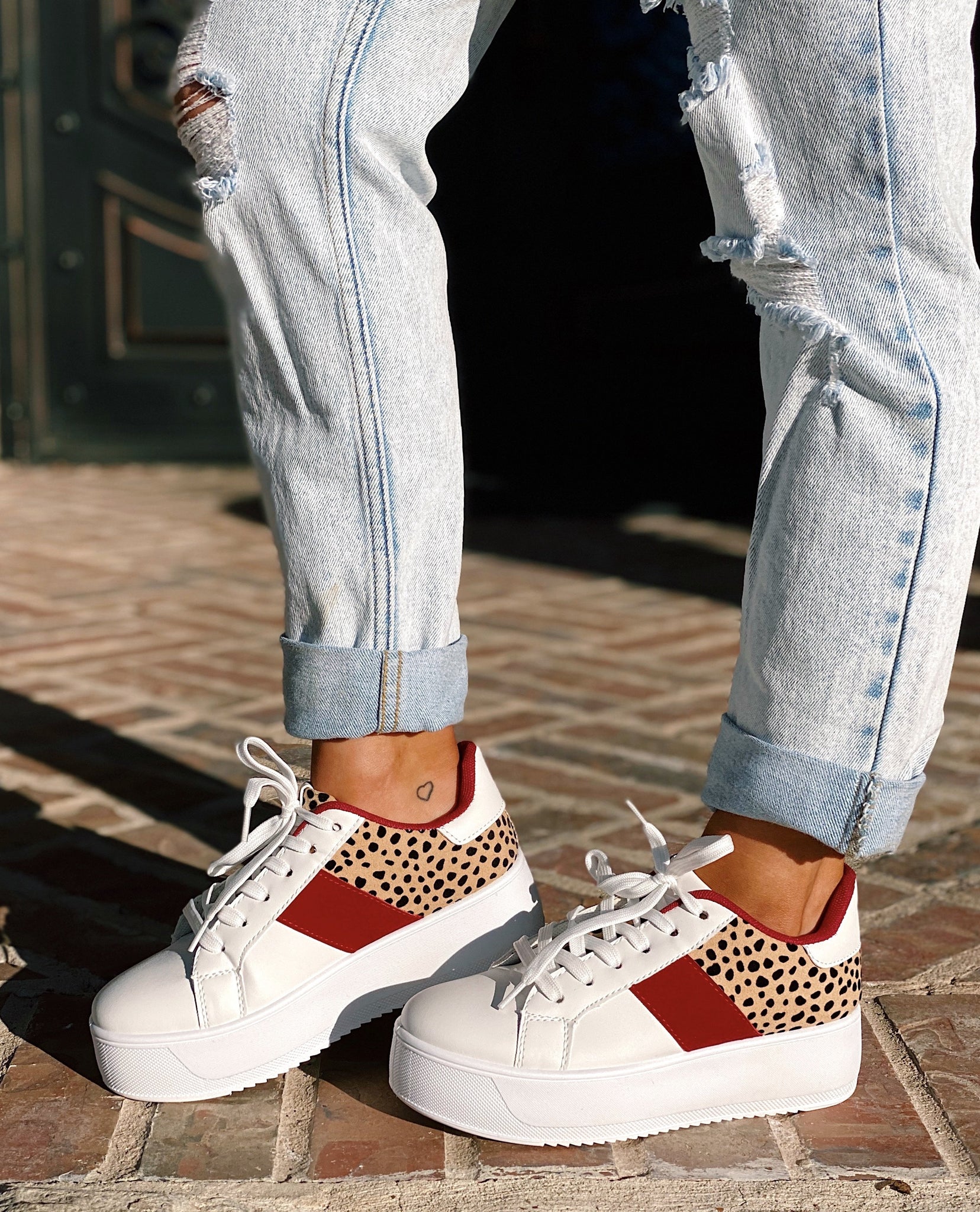 cheetah platform sneakers