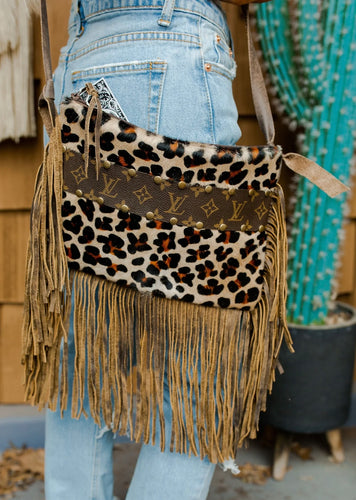 Orange Leopard Upcycled Crossbody w/ Fringe – The Boujee Gypsy