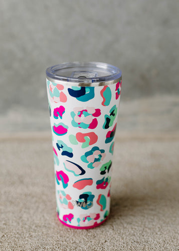 Rose Gold Leopard Stainless 20 Oz SKINNY Tumbler Cup