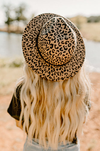 Hot Girl, Pink Leopard Hat with LV Patch