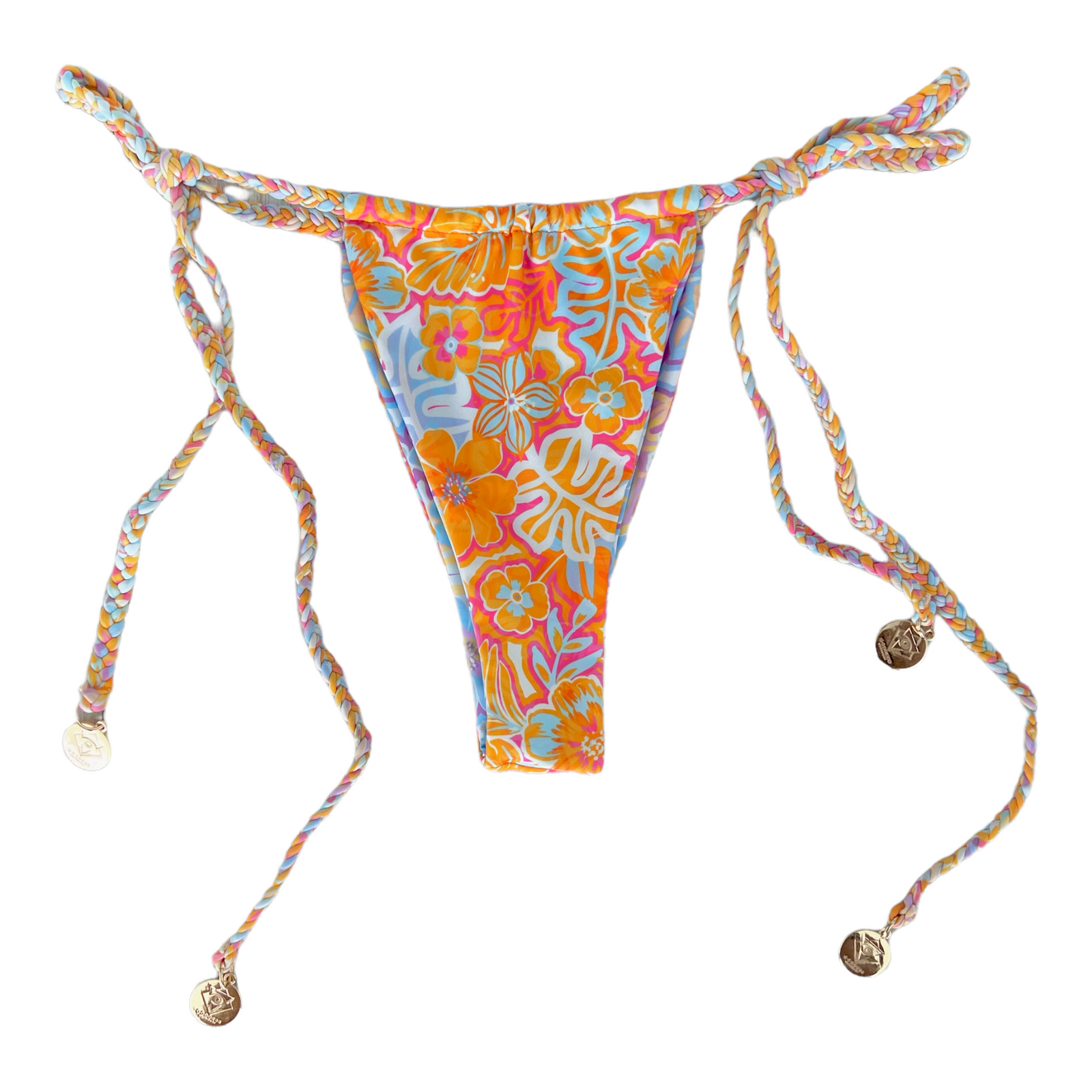 V CUT BIKINI BOTTOM - Alani Brazilian Cut Bikini Bottom in Sunset in S -  Goddess Swimwear