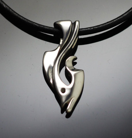 Fish Hook Pendant - UnderArt Gallery, Men's Jewellery, Sterling Silver