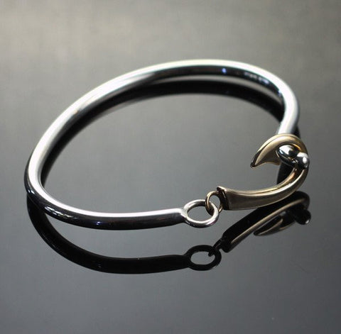 Sterling Silver Fish Hook Bracelet - Wildlife Jewelry - Anisa Jewelry