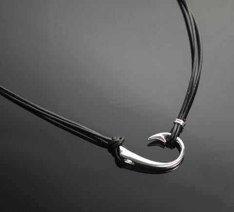 Silver Fish Hook Necklace