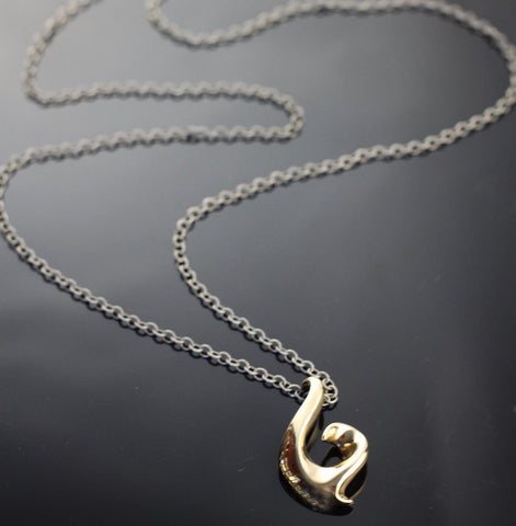 Silver Fish Hook Necklace