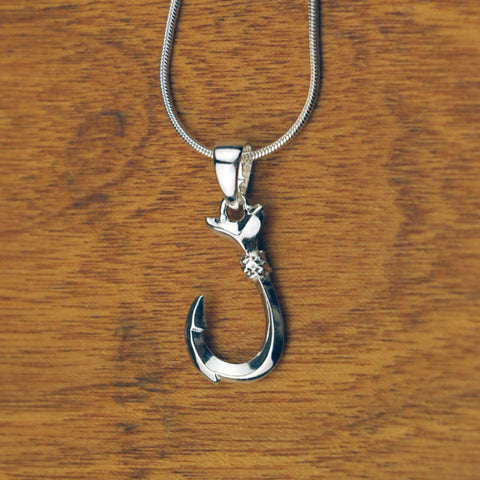 Sterling Silver Fish Hook Pendant