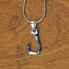 Silver Fish hook Necklace