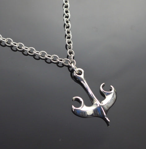 Wavy Anchor Link Necklace-P1052-L – Anisa Jewelry