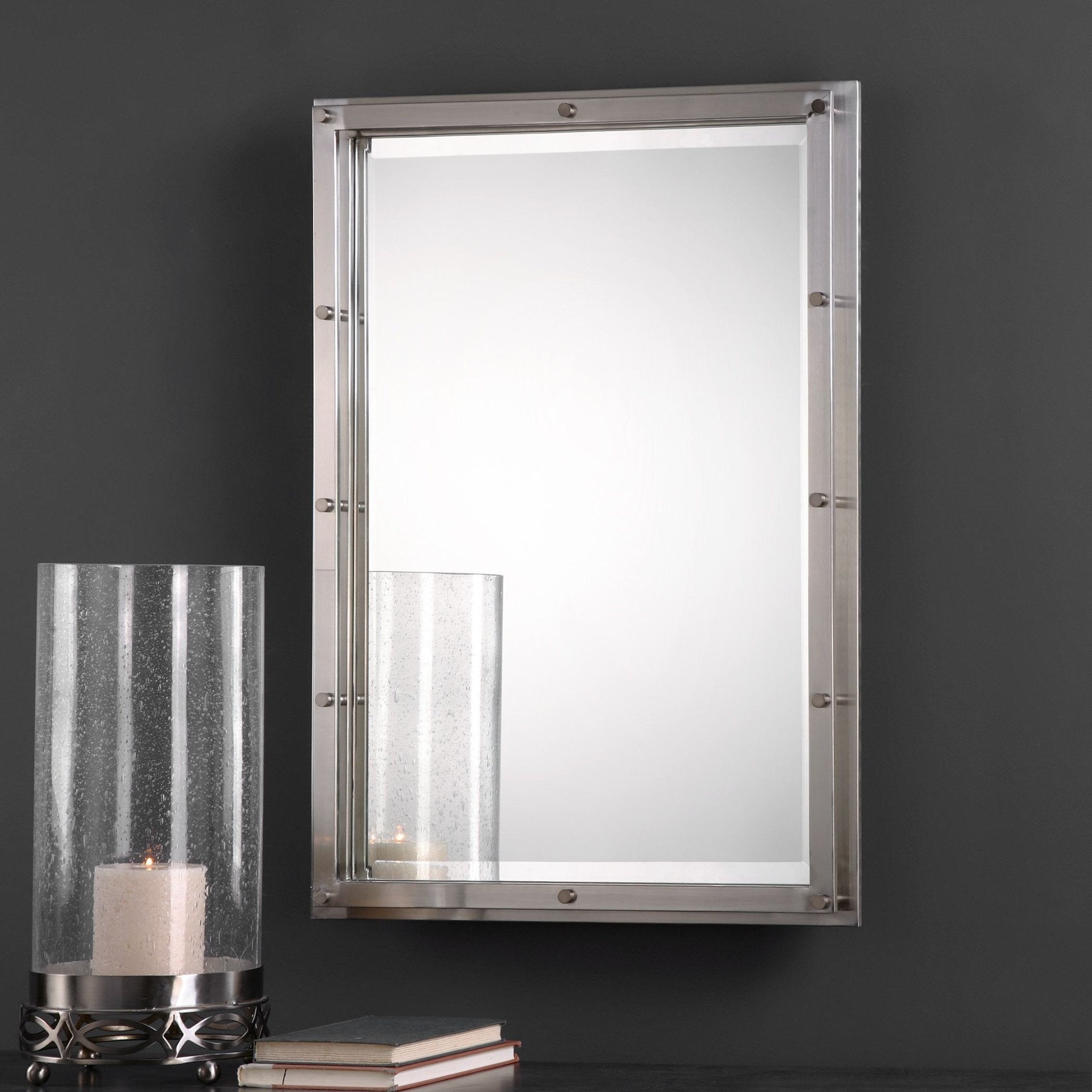 Manning Brushed Nickel Mirror Classy Mirrors