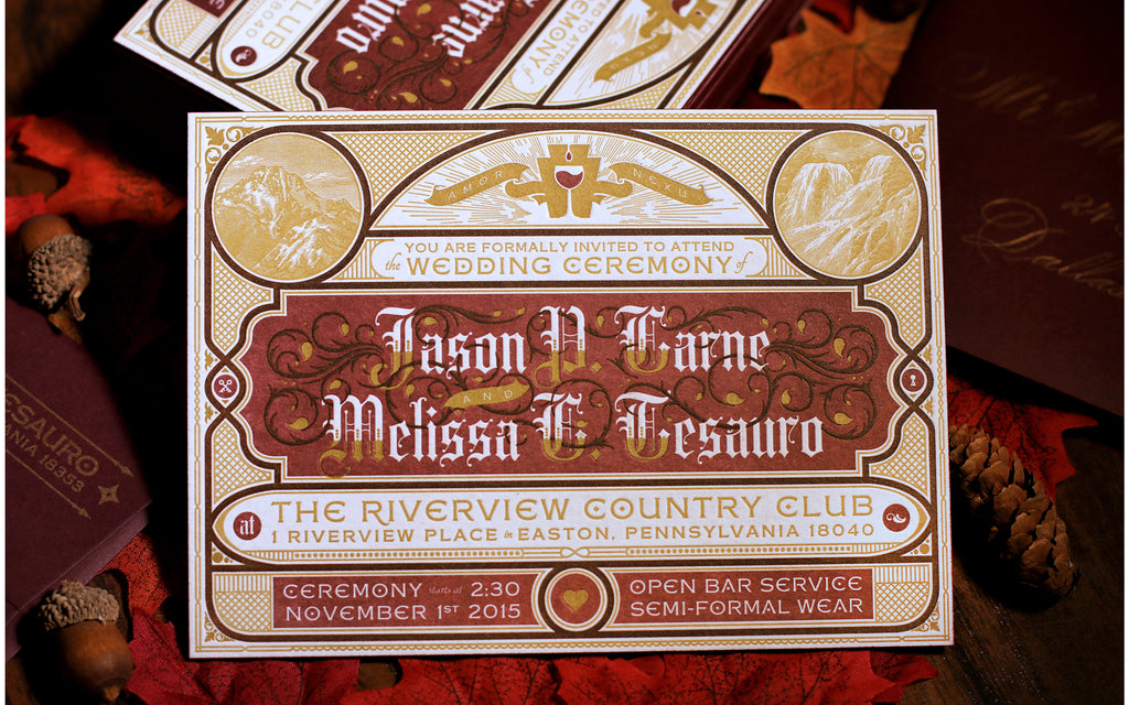 Jason's wedding invitation.