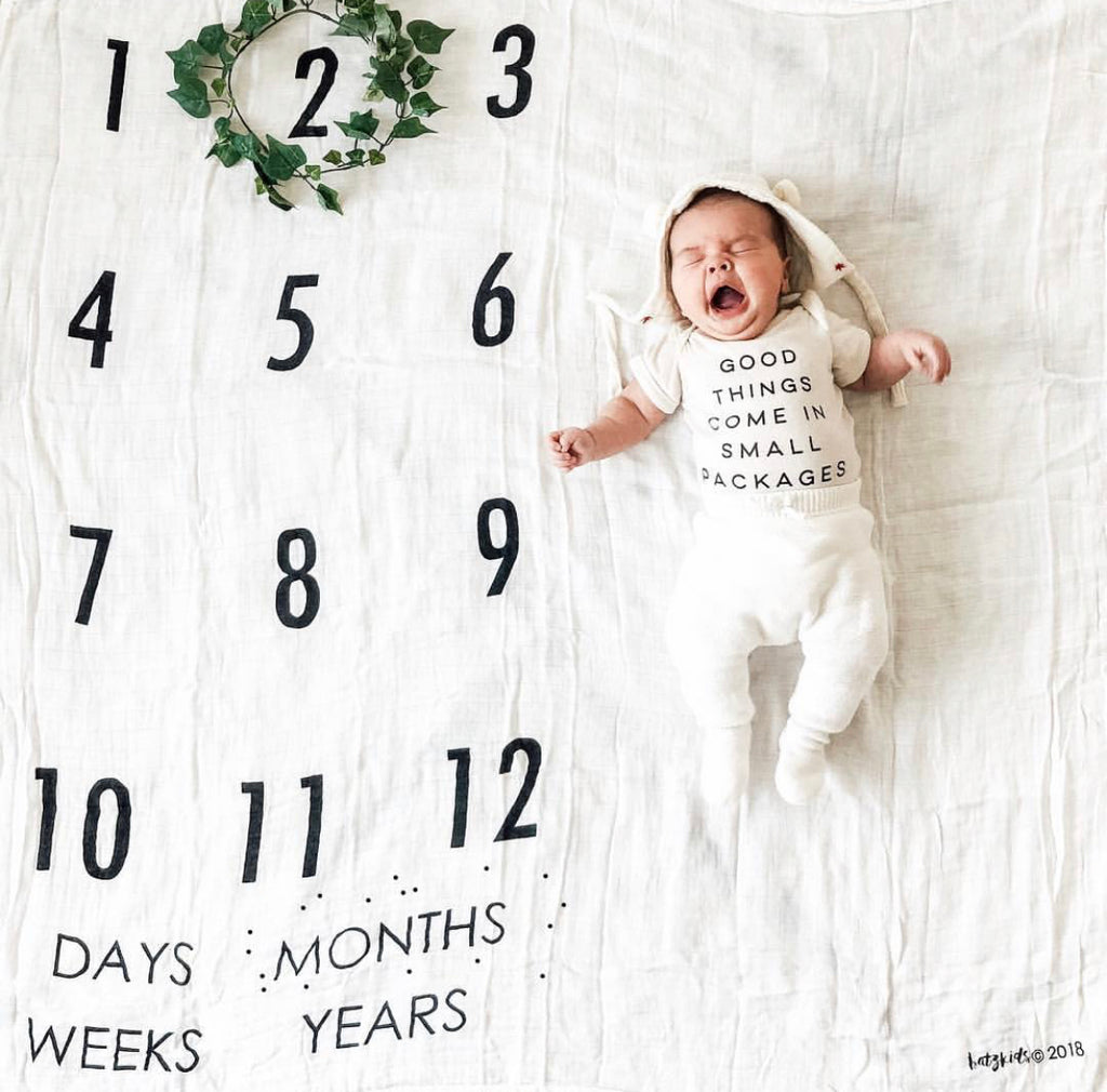 baby monthly milestones blanket