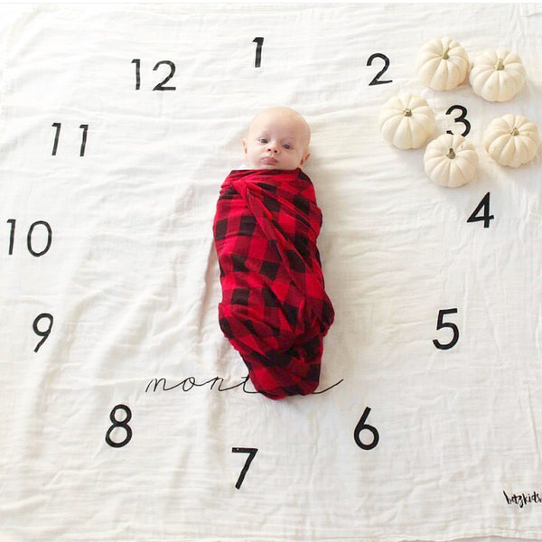 Baby Milestone Blanket Flannel Newborn Photo Prop Backdrop ...