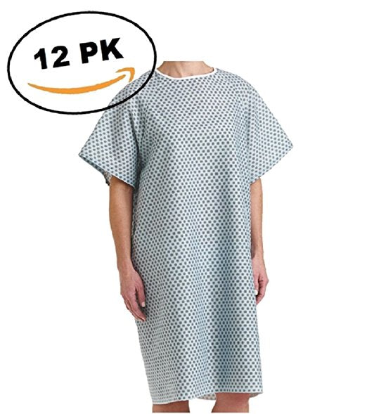 Economy Star Straight Tie Back Closure Hospital Gowns Dozen Bh Medwear 0251