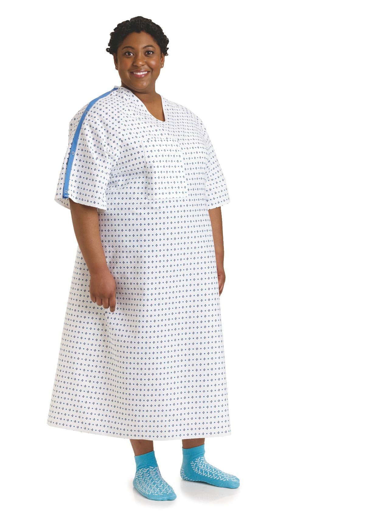 Demure Print Iv Hospital Gowns Dozen Bh Medwear 5150