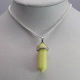 Lemon Quartz Crystal Pendant Necklace