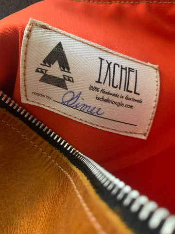 Every Ixchel Triangle bag is personally signed by the maker www.ixcheltriangle.com