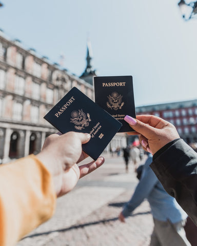 passports being used for sustainable travel